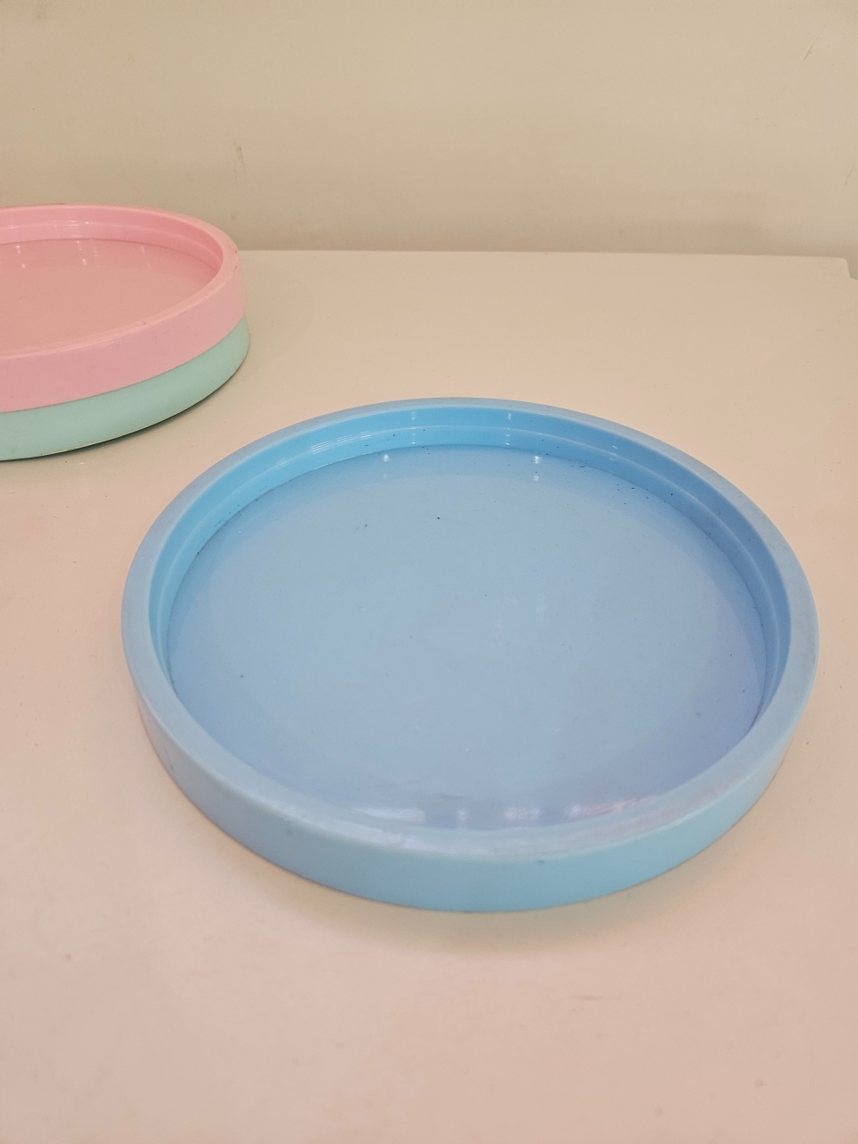 Bandeja Redonda 22Cm Azul Bebê  - feste_se_peguemonte