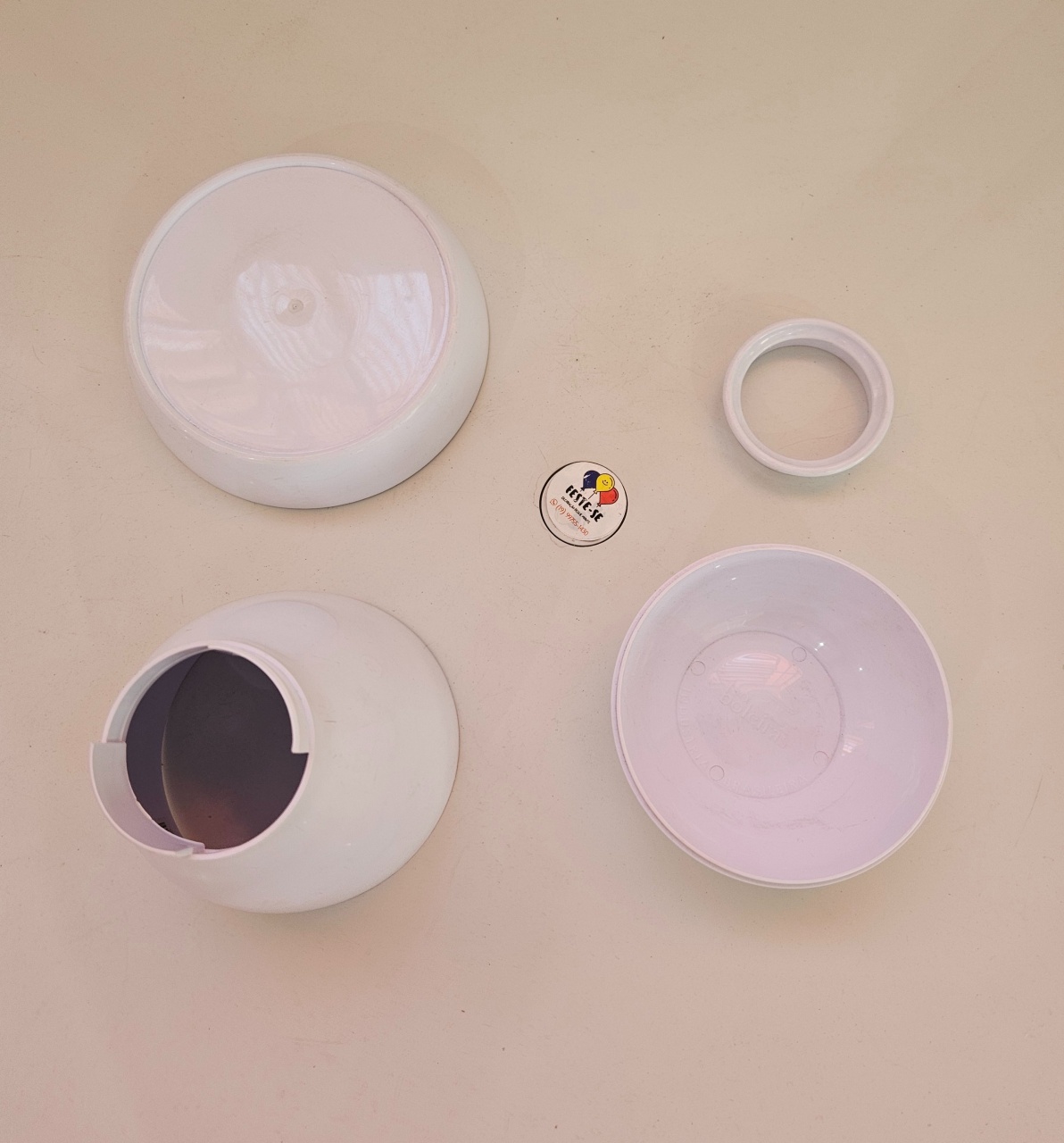 Boleira Cogumelo 16X12 Ou Vaso 15Cm Branco Kit - feste_se_peguemonte