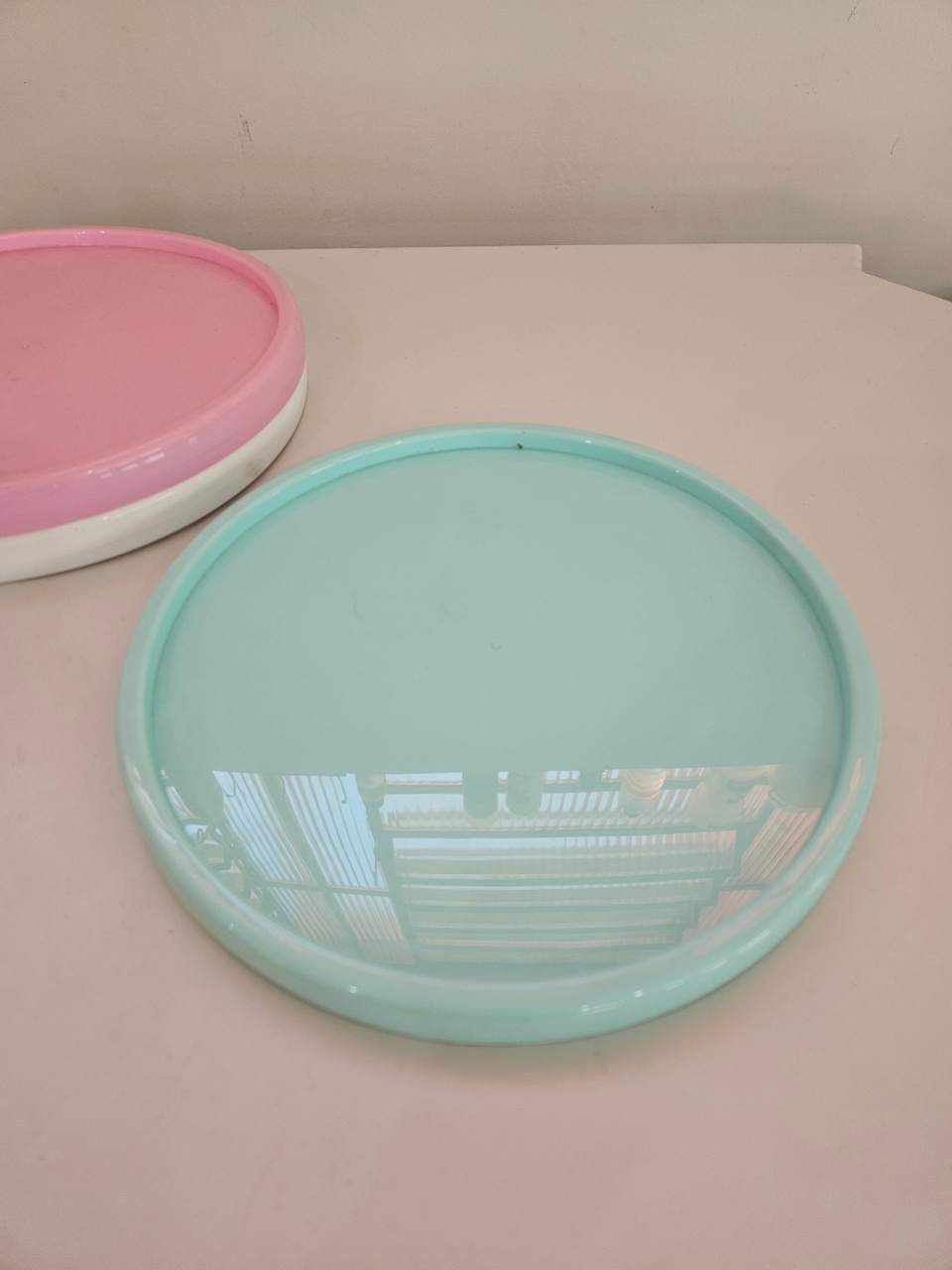 Bandeja Redonda 25Cm Verde Bebê   - feste_se_peguemonte