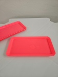 Bandeja 30X16  Rosa Neon Borda Reta Texturizada  - imagem 1
