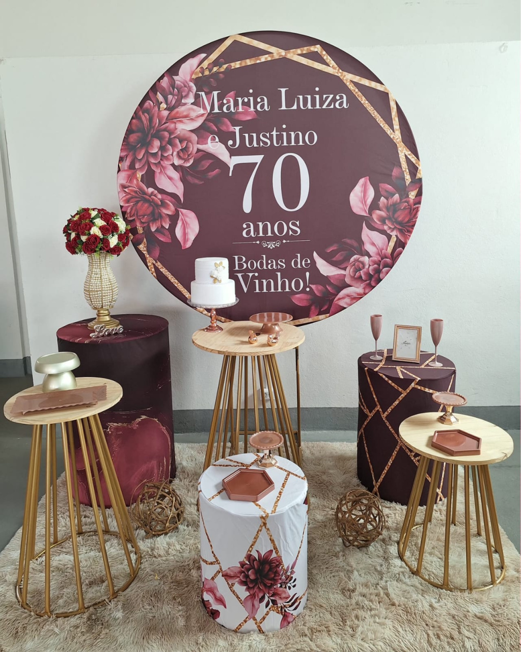 Kit Bodas de Vinho (70 Anos de Casamento) - feste_se_peguemonte