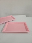 Bandeja 31X19 Borda Reta Rosa Claro  - imagem 1