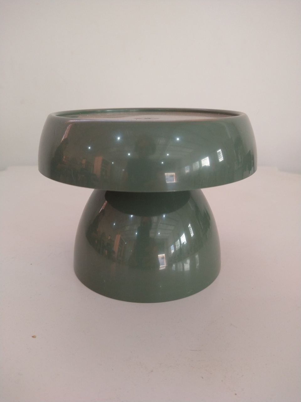 Boleira Cogumelo Borda Larga Verde Musgo 13X12   - feste_se_peguemonte