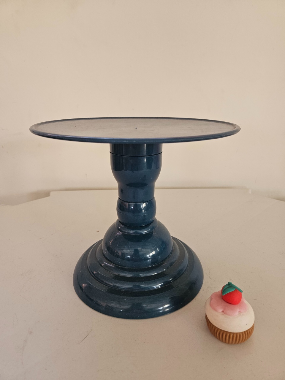 Boleira Alta 22X18 Azul Petróleo  Pé Torneado - feste_se_peguemonte