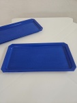 Bandeja 30X16  Azul Escuro Borda Reta Texturizada Azul  - imagem 1