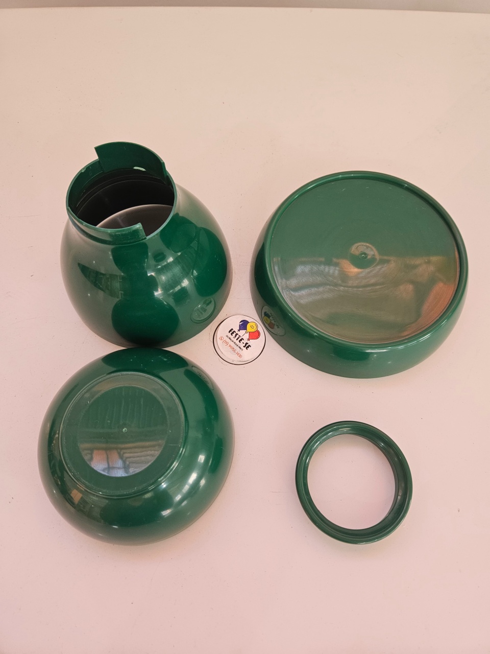 Boleira Cogumelo 16X12 Ou Vaso 15Cm Verde Folha Kit - feste_se_peguemonte