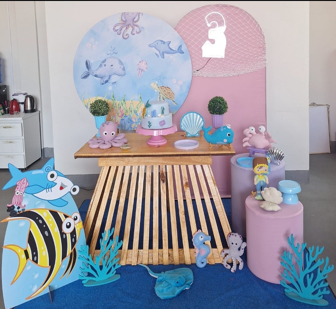 Kit Fundo Do Mar Rosa Ii - feste_se_peguemonte