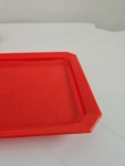 Bandeja 30X16  Vermelho Borda Reta Texturizada  - imagem 2