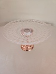 Boleira 23X14 Transparente/ Imita Vidro  Pé Rose Gold  - imagem 2