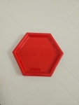 Bandeja Sextavada 17Cm Vermelho  - imagem 1
