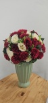 Arranjo Floral de Mesa Rosas Vermelhas E Brancas  - imagem 2