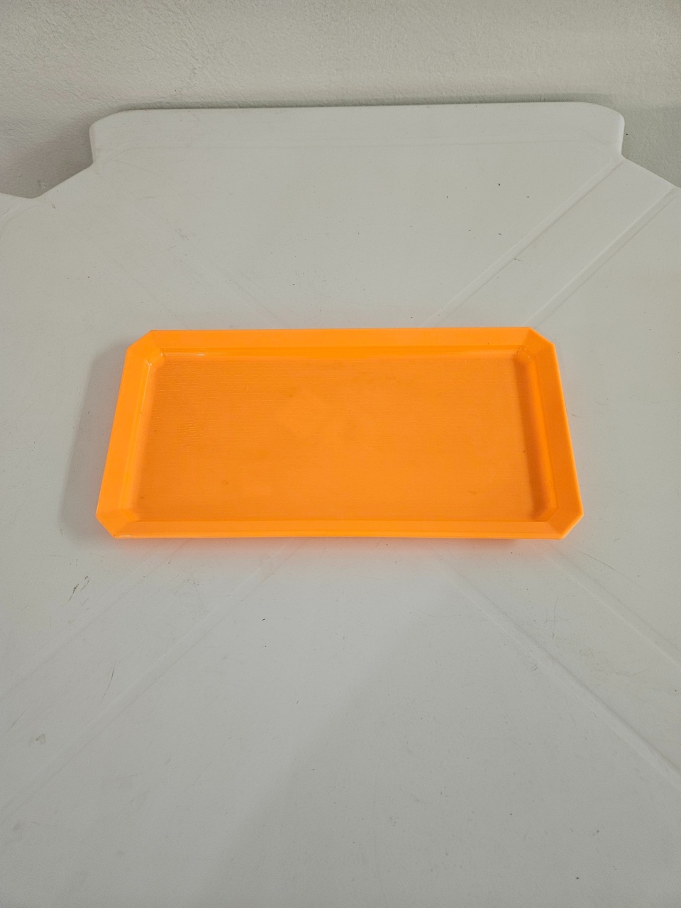Bandeja 30X16 Laranja Neon Borda Reta Texturizada - feste_se_peguemonte