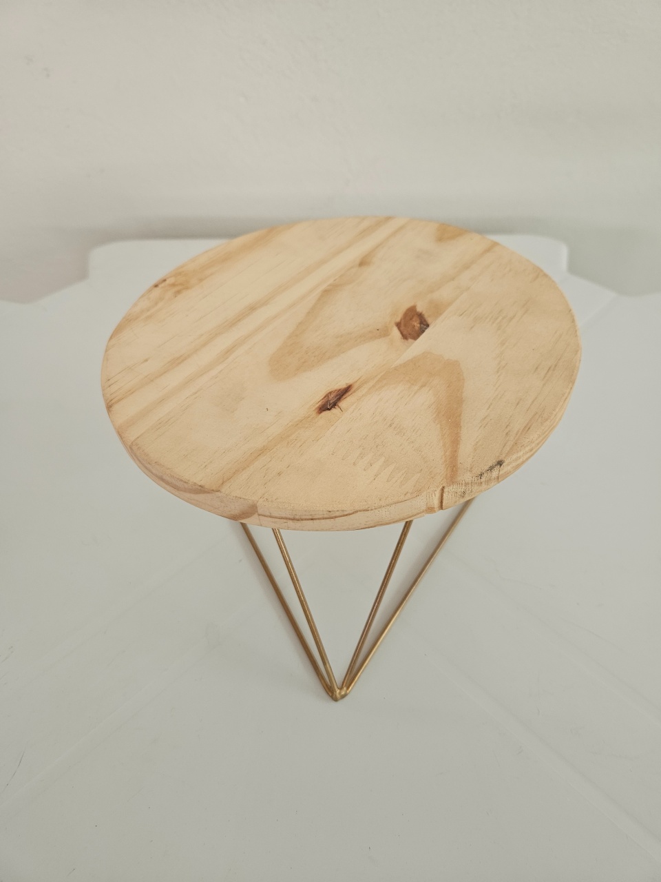 Boleira Base Metal Triangular Pinus Madeira  20X22 - feste_se_peguemonte