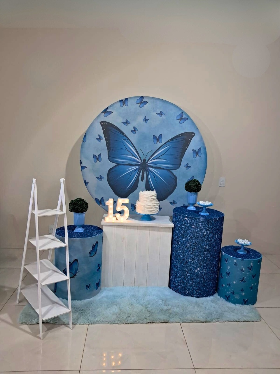 Kit Borboleta Azul - Luxo 1 - comdecoracaofestas
