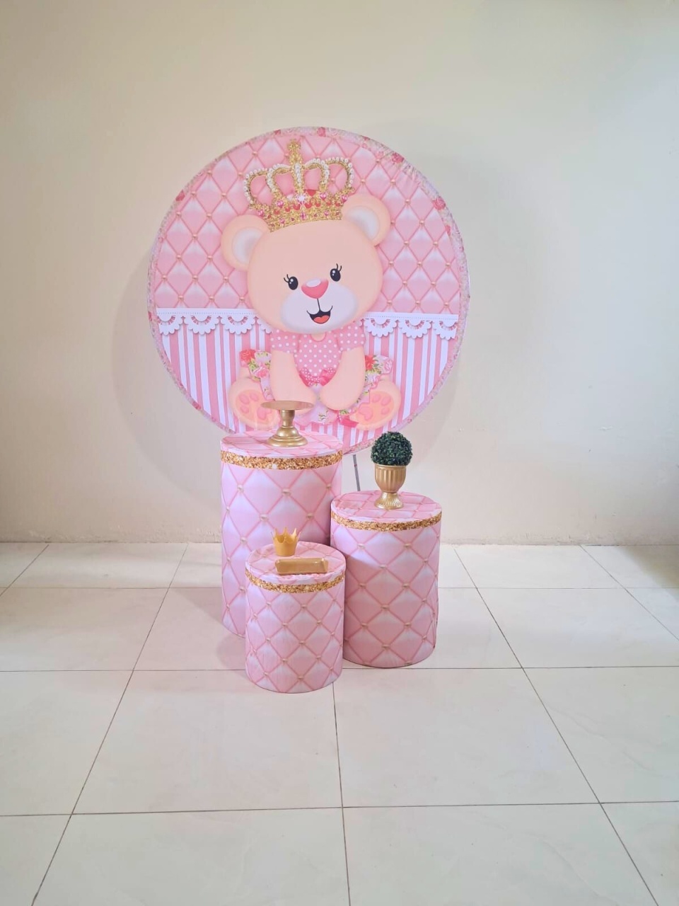 Kit Princesa Ursa - Básico - comdecoracaofestas