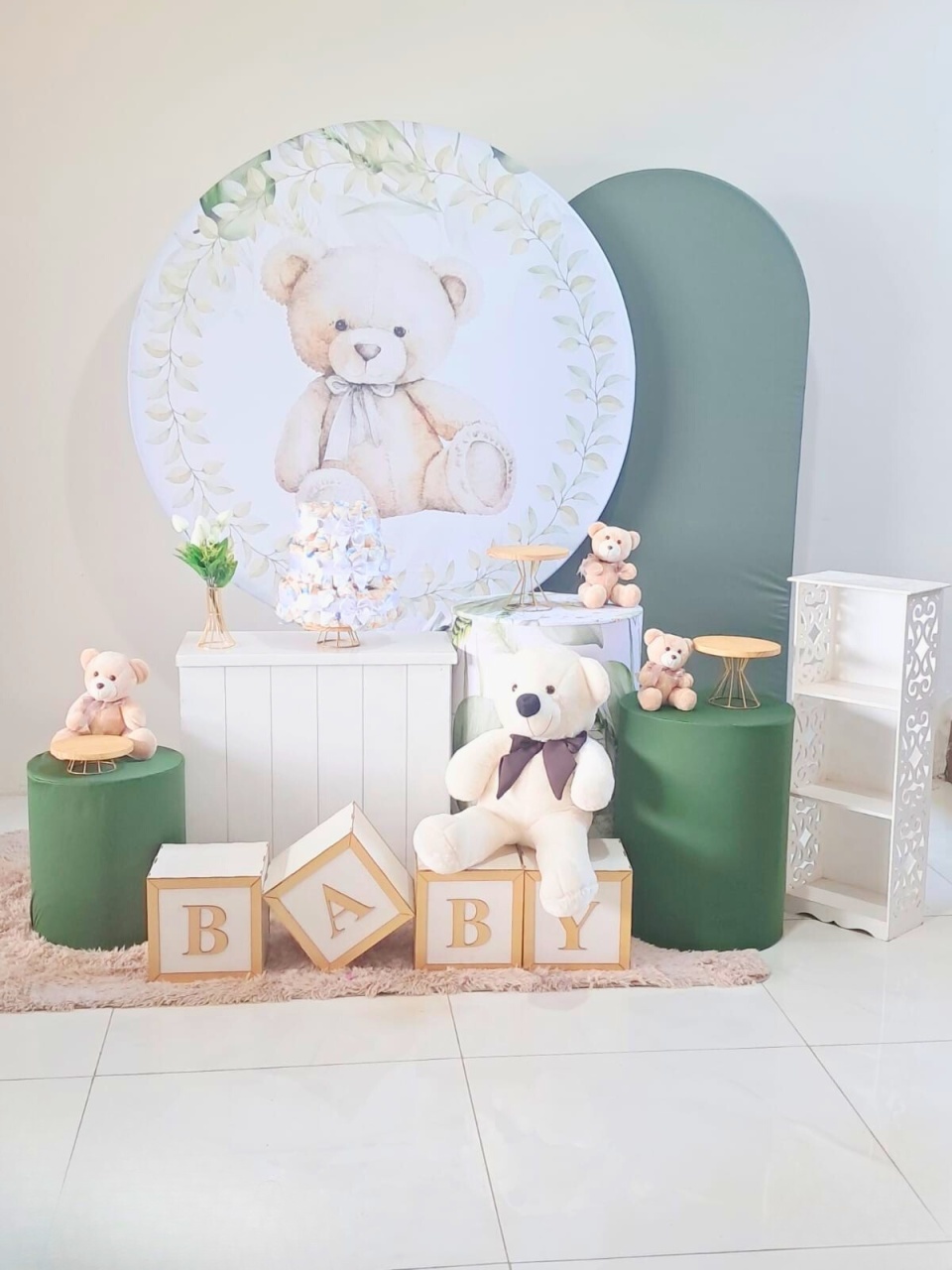 Kit Urso Verde - Luxo - comdecoracaofestas