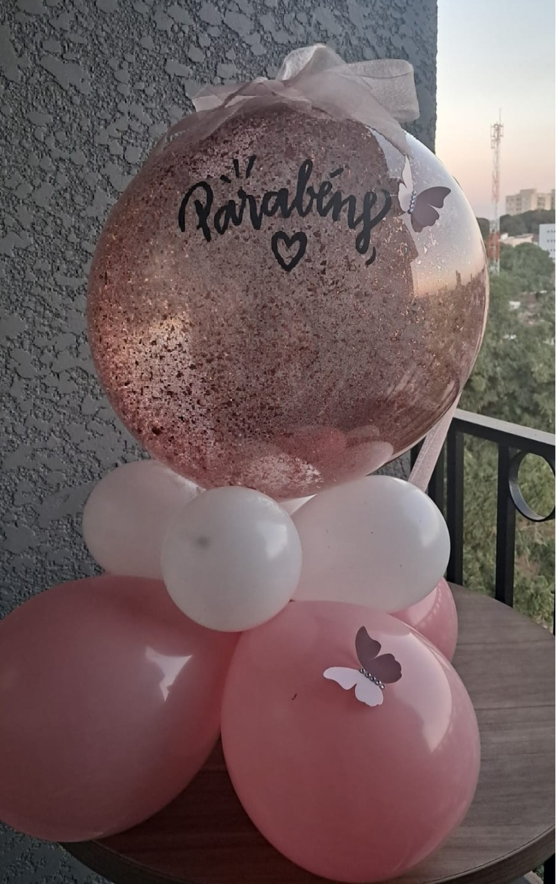 Balão Com Glitter - comdecoracaofestas