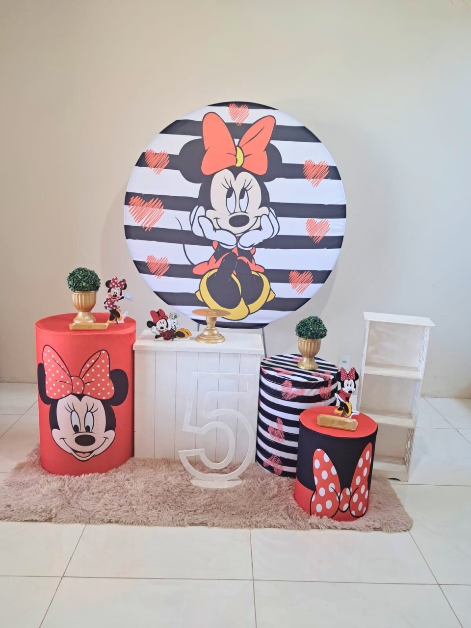 Kit Minie Vermelho E Preto - Luxo - comdecoracaofestas