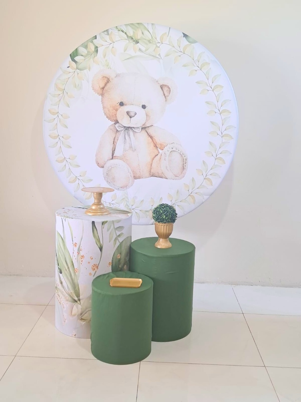 Kit Urso Verde - Básico - comdecoracaofestas