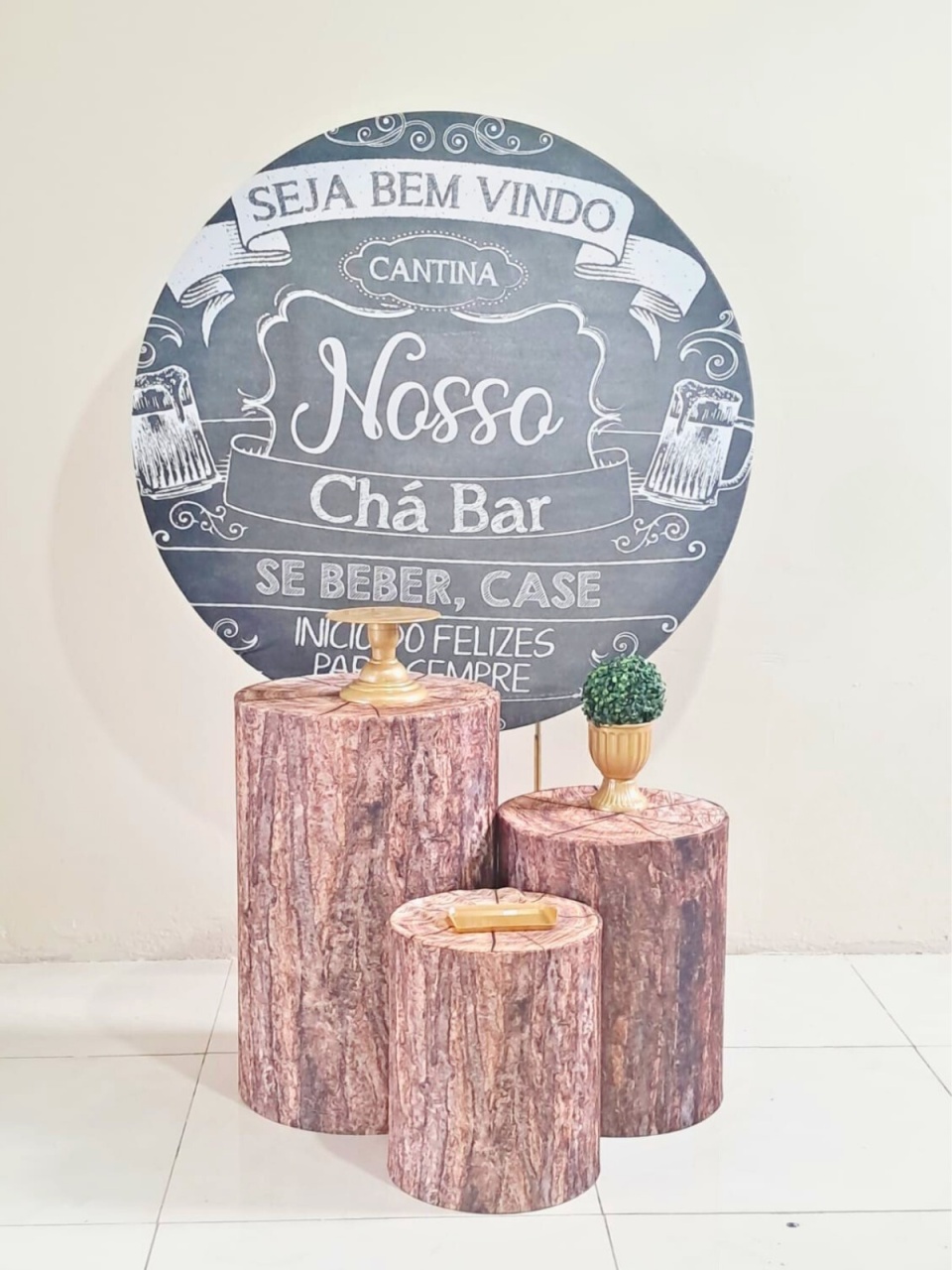 Kit Nosso Chá Bar - Básico - comdecoracaofestas