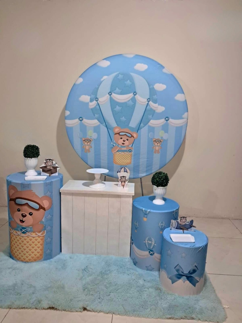 Kit Urso Balão Azul - Essencial - comdecoracaofestas