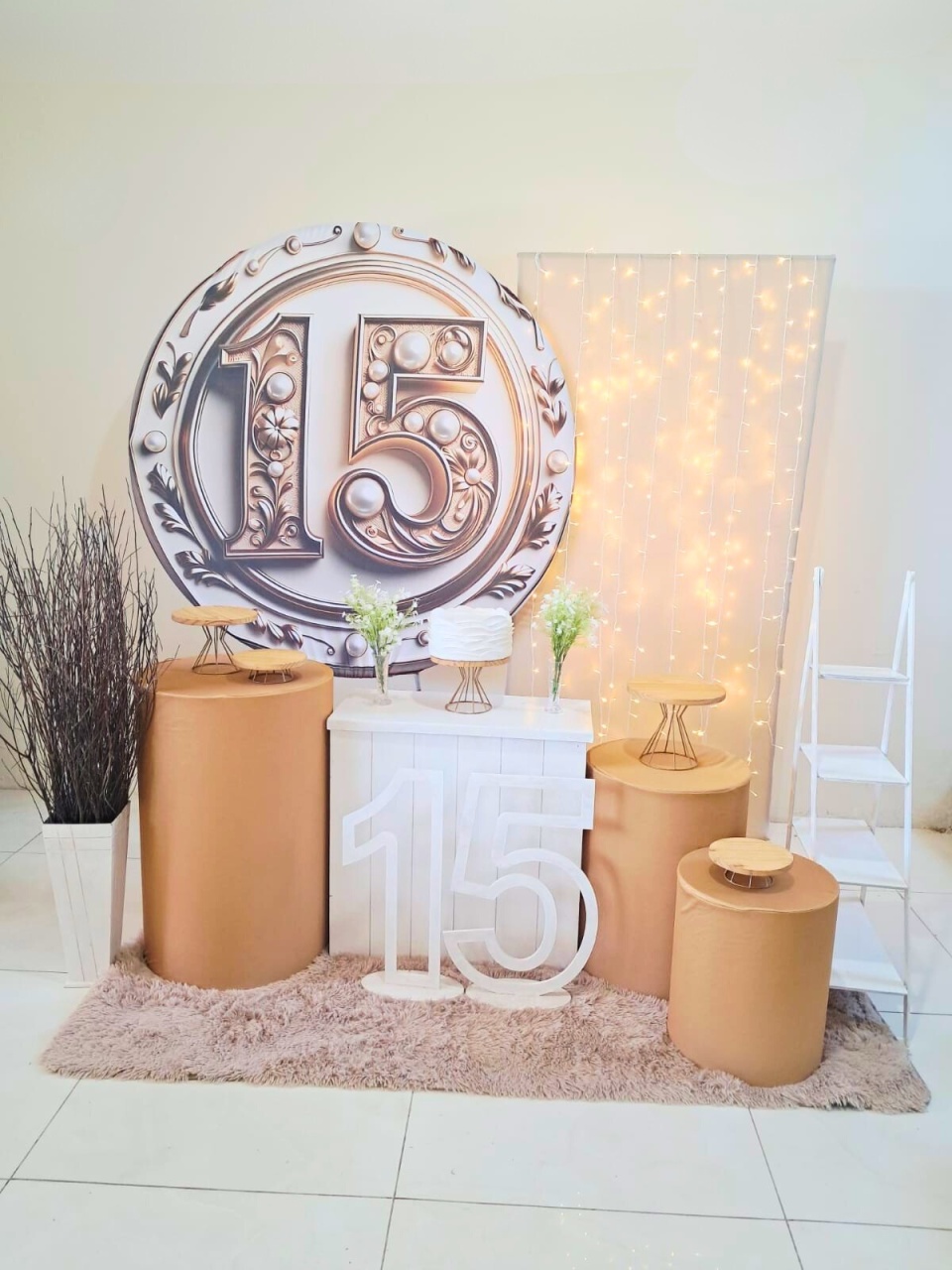Kit 15 Anos Bronze -Luxo 2 - comdecoracaofestas