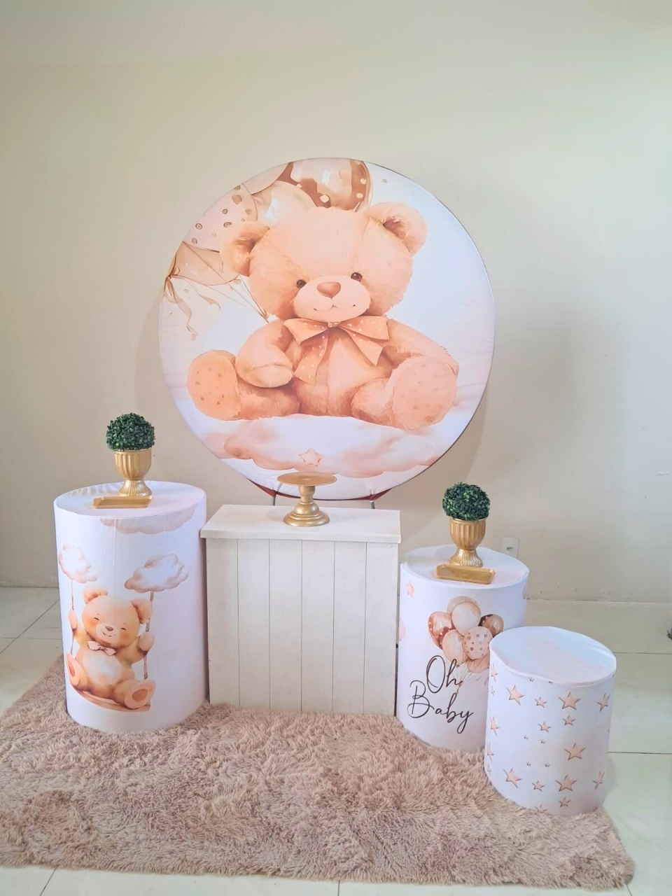 Kit Urso Bege - Essencial - comdecoracaofestas
