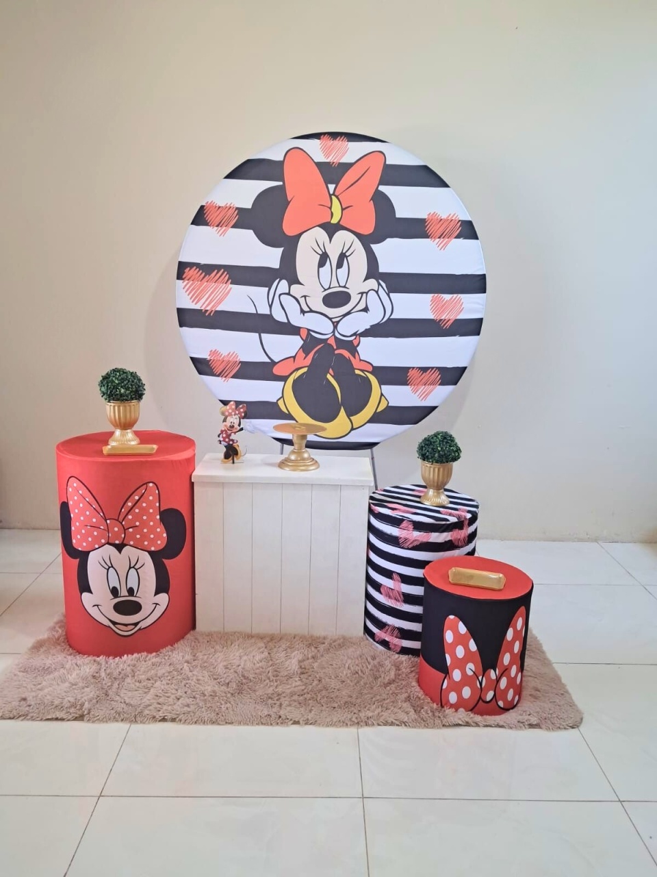 Kit Minie Vermelho E Preto - Essencial  - comdecoracaofestas