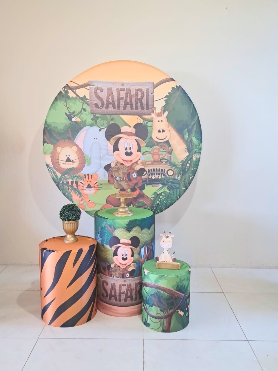 Kit Mickey Safari - Básico - comdecoracaofestas