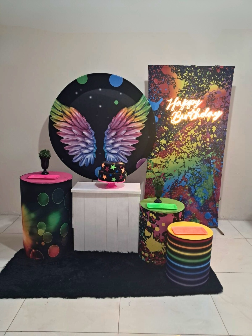 Kit Borboleta Neon - Luxo - comdecoracaofestas