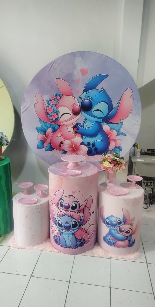 Festa Prata Stitch E Angel  - Thaís Rodrigues Severiano Laginestra