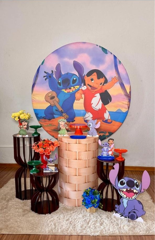 Kit Lilo E Stitch Ouro Mesa Ampulheta - Thaís Rodrigues Severiano Laginestra
