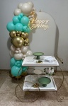 Decor Feminina Com Balões E Carrinho de Chá (G1) - imagem 1