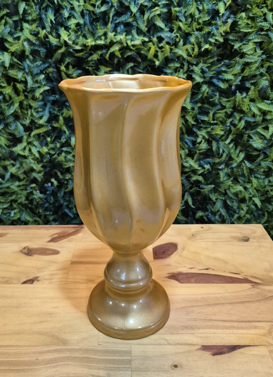 Vaso Dourado Onda - Festa Design 