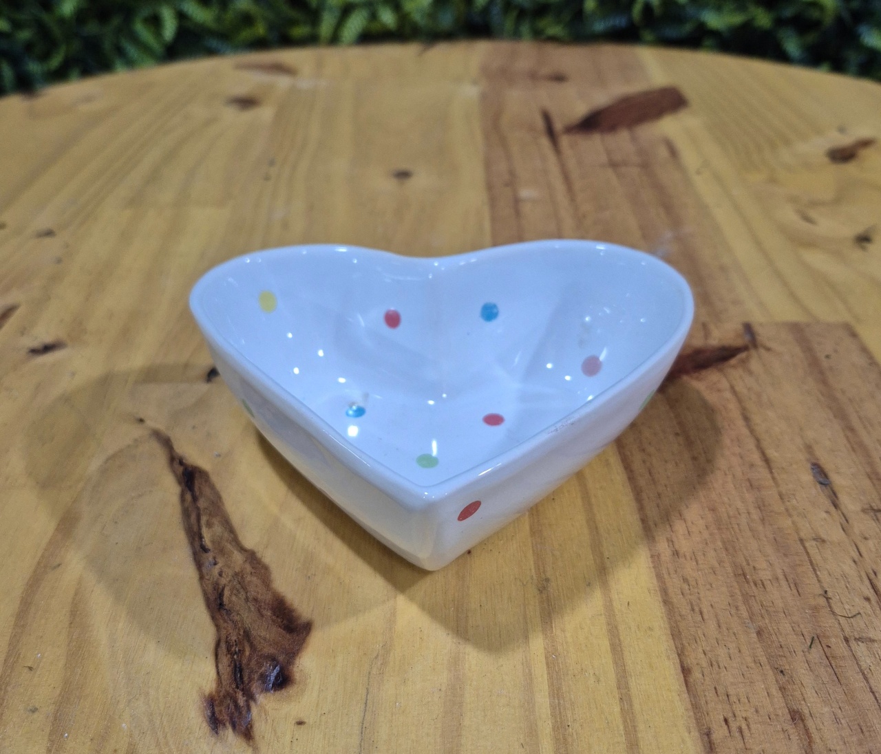 Pote Coração Branco Bolinhas - Festa Design 