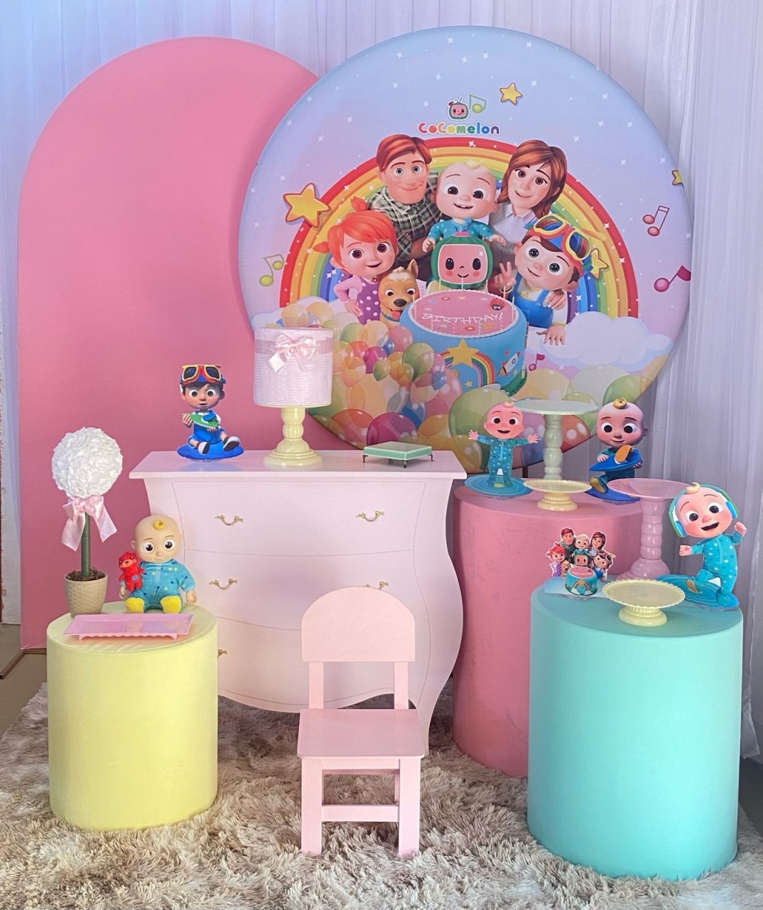 Cocomelon Rosa - Três Marias Festas