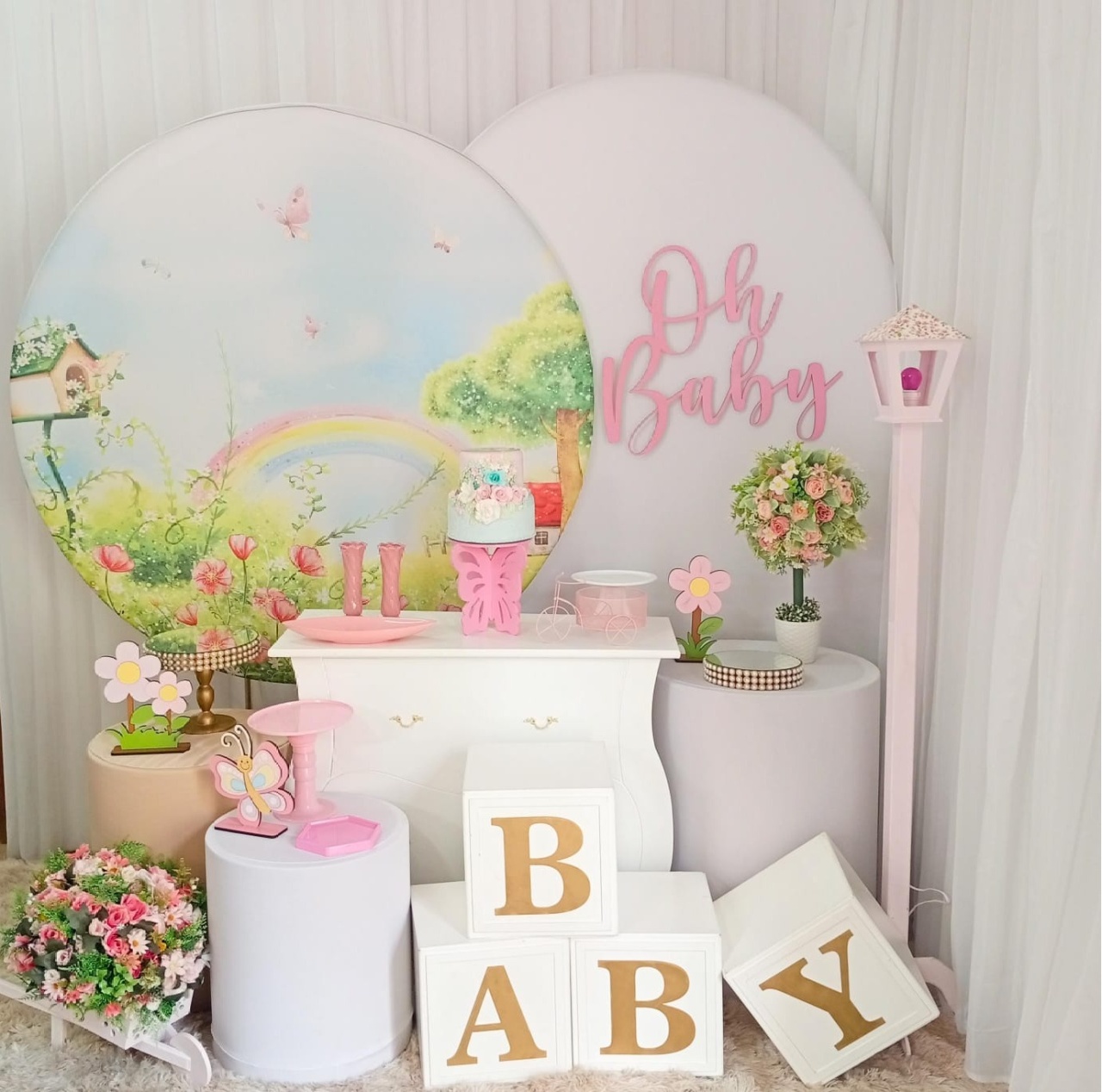 Jardim Encantado Com Baby (Mod3) - Três Marias Festas