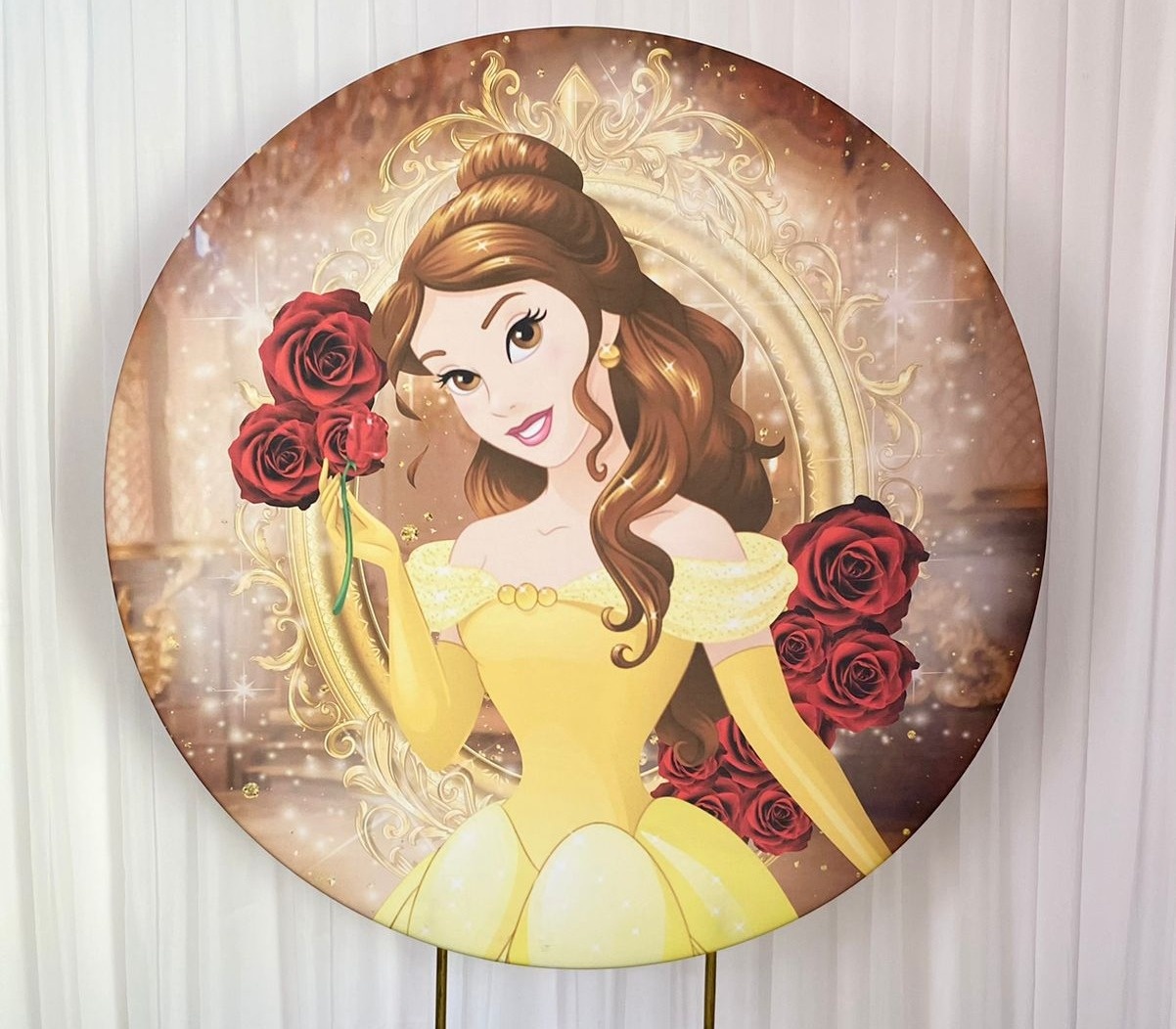 Painel Sublimado Princesa Bela - Três Marias Festas
