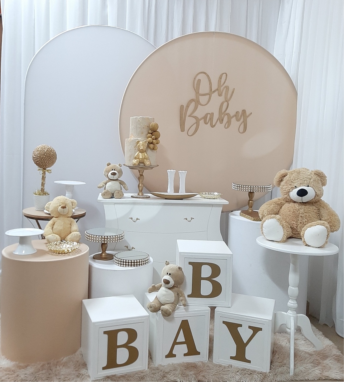 Oh Baby - Areia Chá Revelação Ou Chá de Bb - Três Marias Festas
