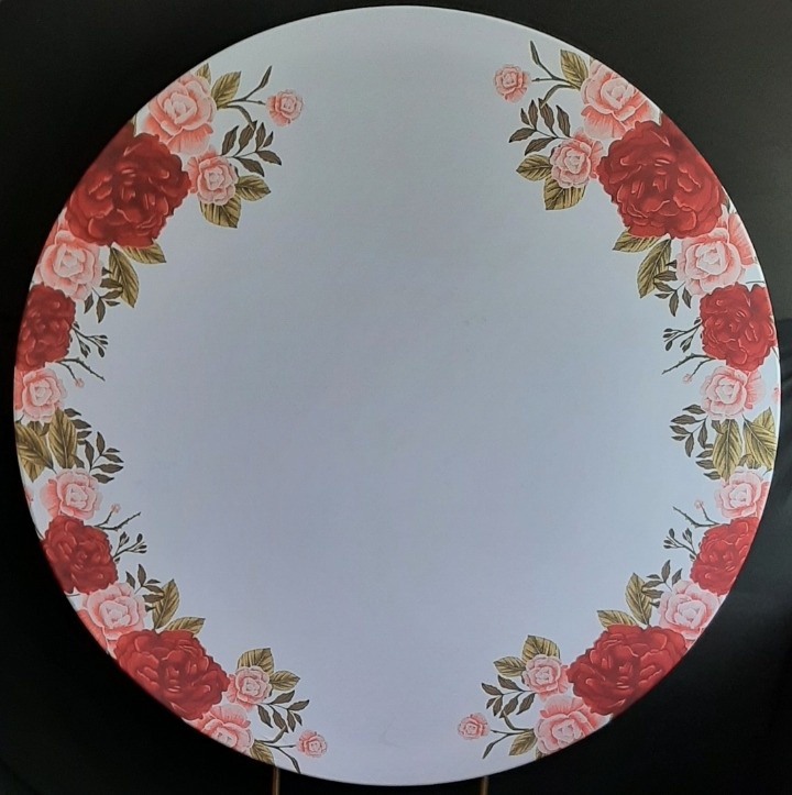 Painel Sublimado Rosas Vermelhas E Rosas - Três Marias Festas