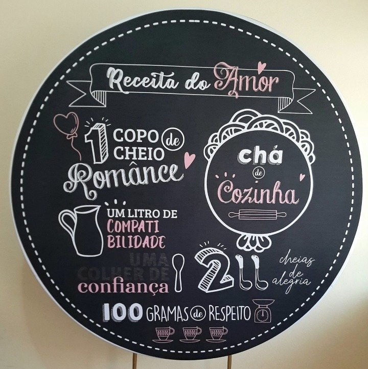 Painel Sublimado Chá de Cozinha - Três Marias Festas