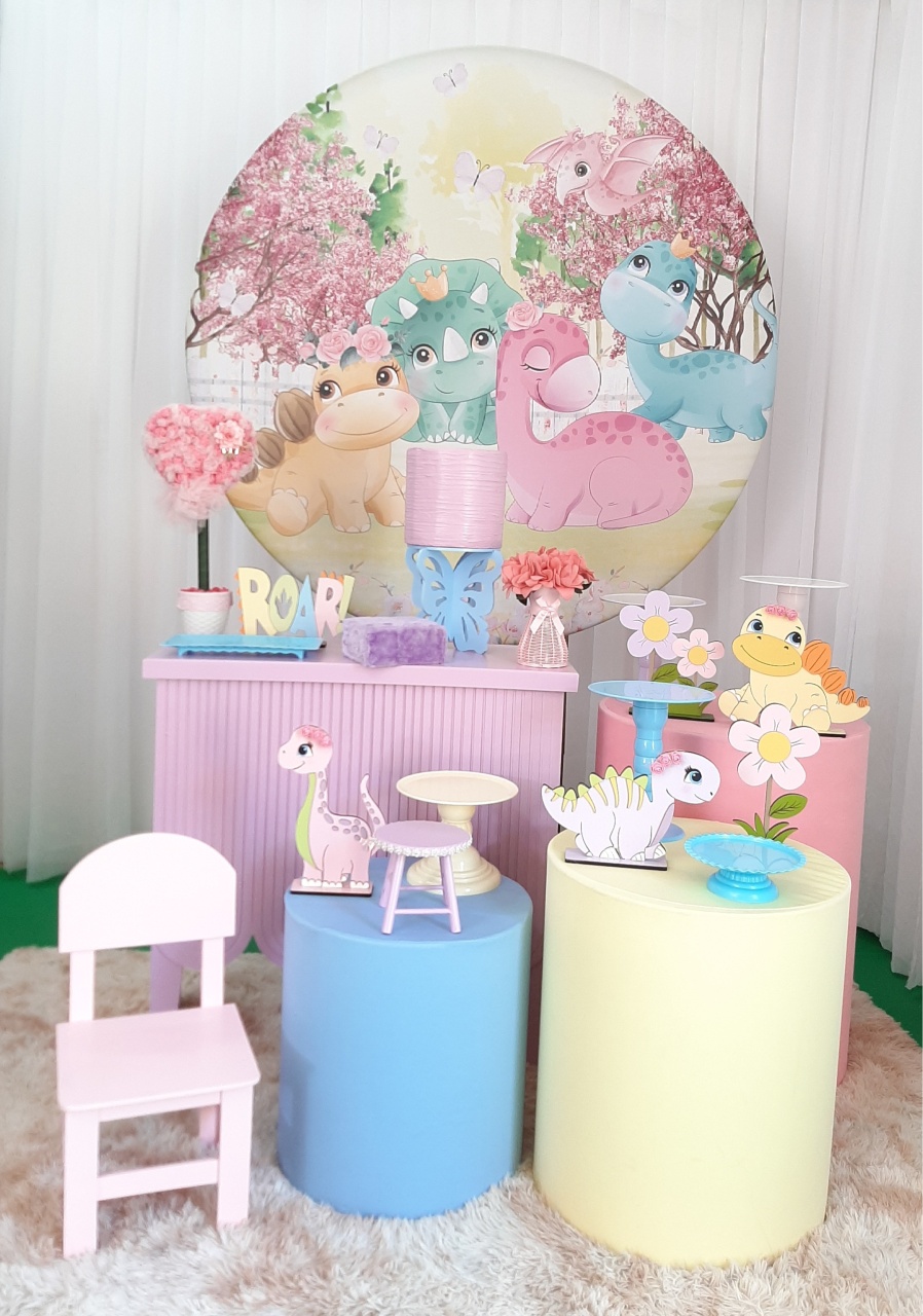 Dino Baby (Rosa) - Três Marias Festas