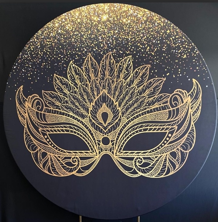 Painel Sublimado  Máscara  - Três Marias Festas
