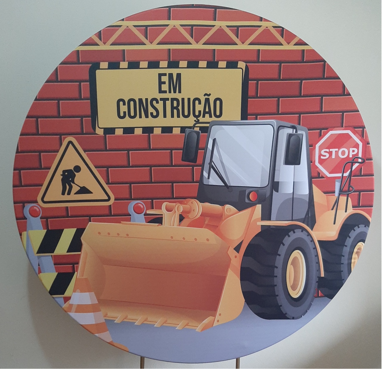 Painel Sublimado Em Construção - Três Marias Festas