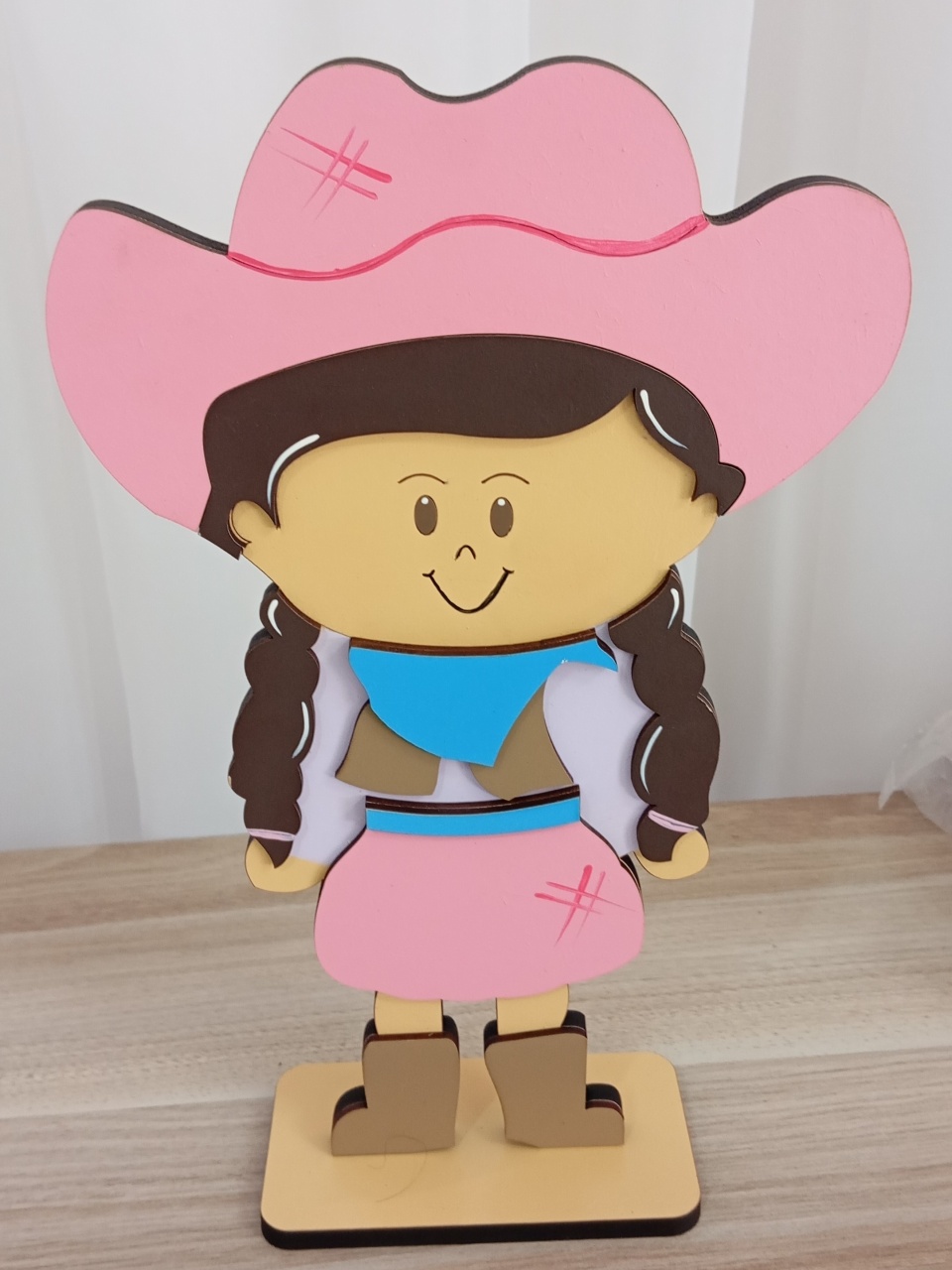 Displays Mdf 3D -  Fazendinha Rosa Mod5 - Três Marias Festas