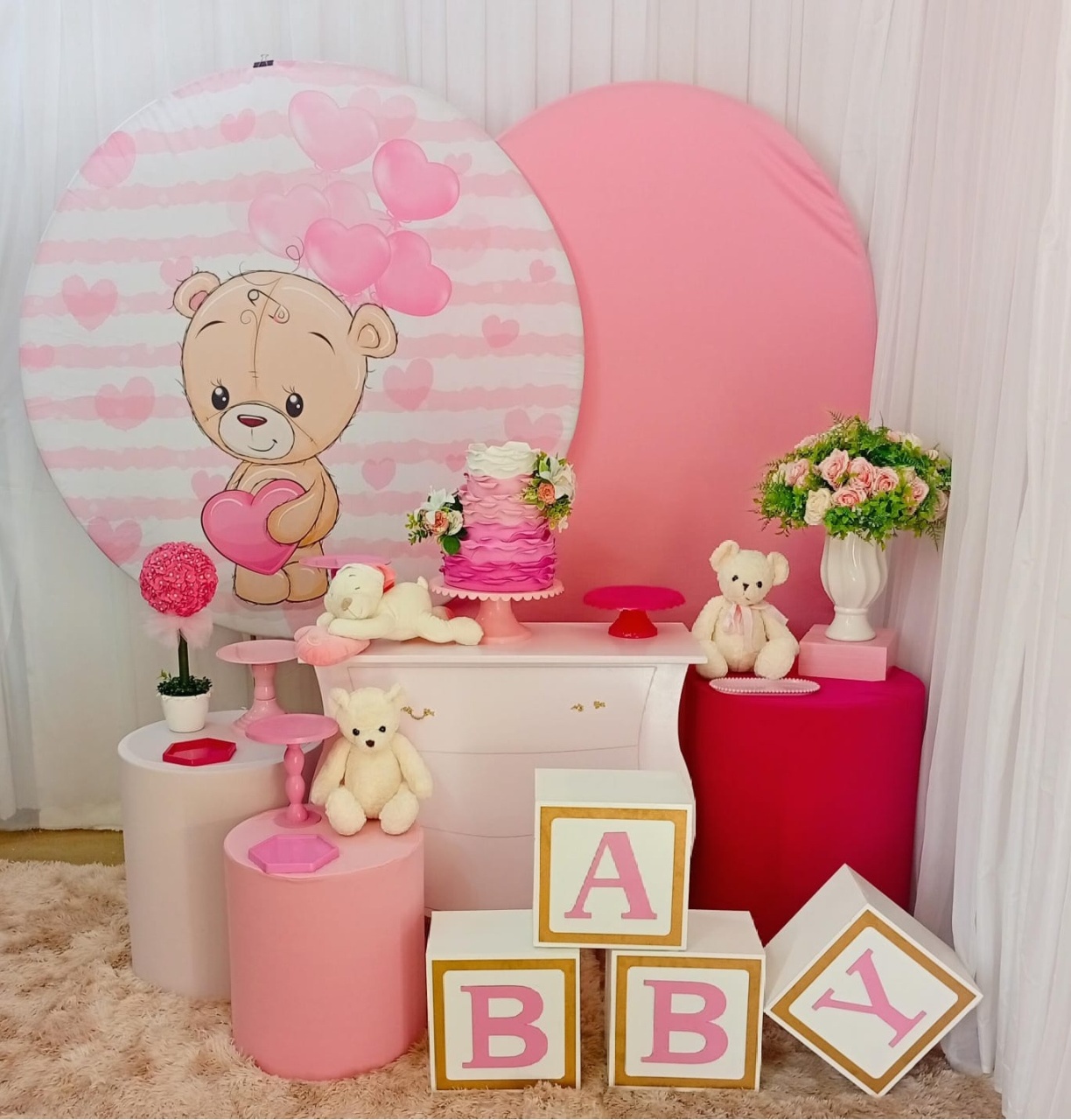 Ursinha Rosa Baby - Três Marias Festas
