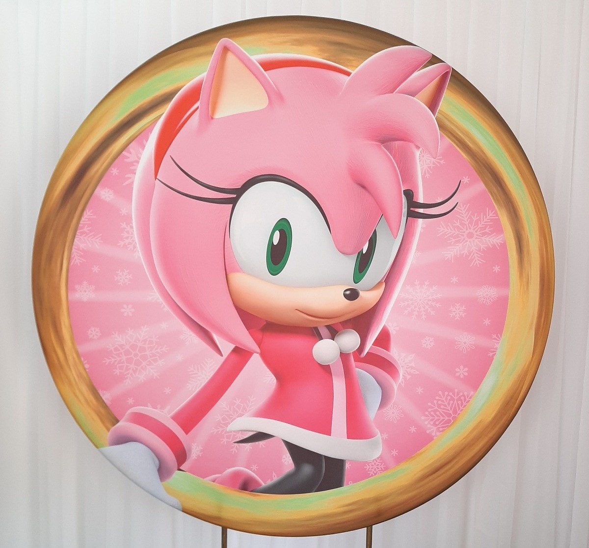 Painel Sublimado Amy Rose (Sonic Rosa) - Três Marias Festas