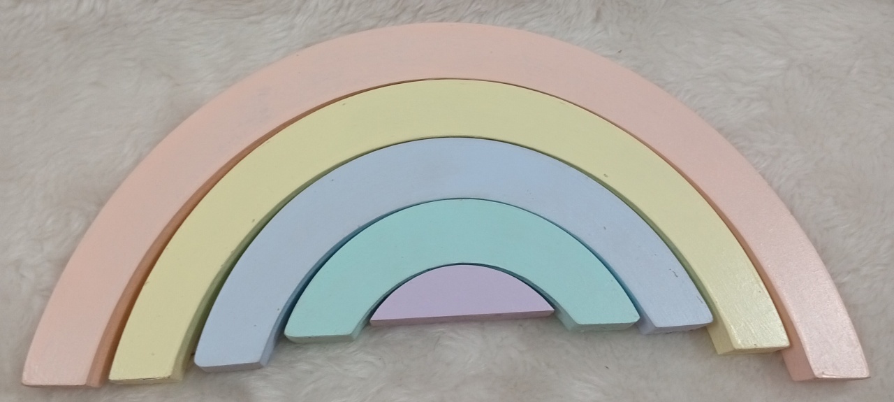 Displays Mdf 3D - Arco Iris Medio - Três Marias Festas