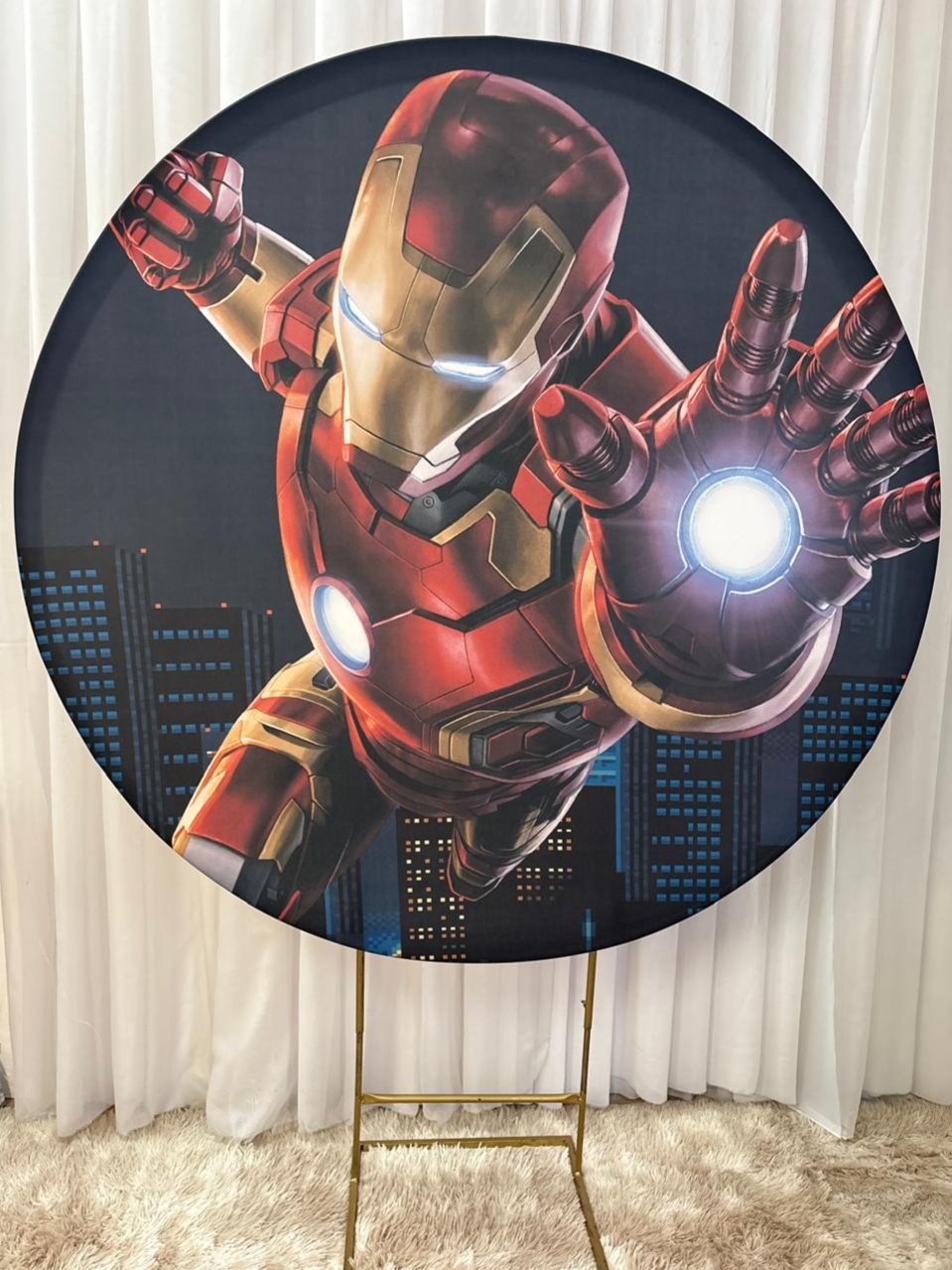 Painel Sublimado Homem de Ferro - Três Marias Festas