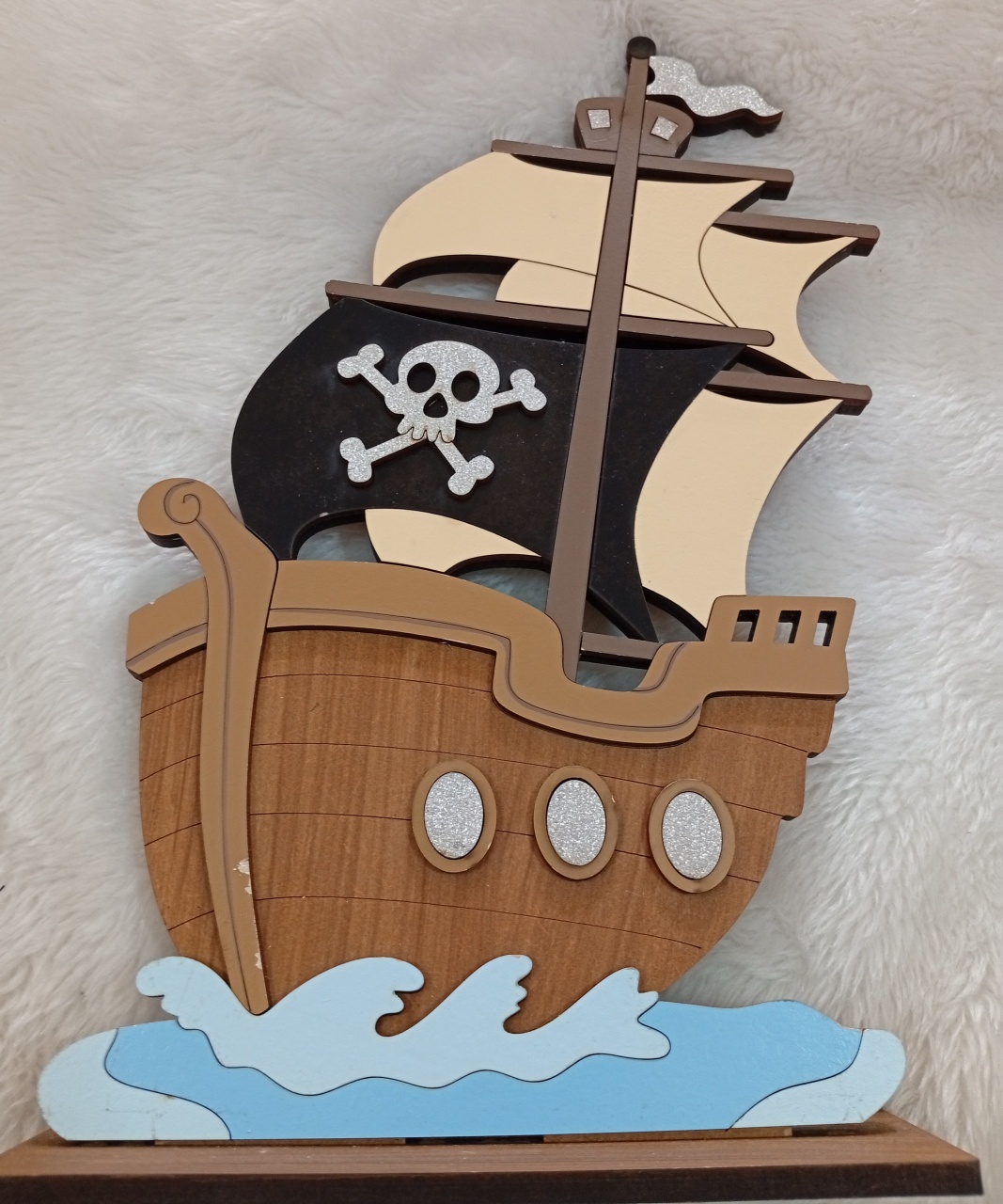 Displays Mdf 3D - Navio Pirata  - Três Marias Festas